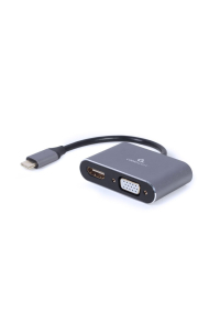 Obrázok pre Cablexpert A-USB3C-HDMIVGA-01 USB grafický adaptér Šedá