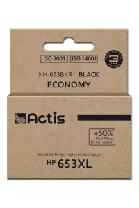 Actis KH-653BKR Inkoust pro tiskárny HP, náhradní inkoust HP 653XL 3YM75AE; Premium; 20 ml; 575 stran; černý Obrázok pre Actis KH-653BKR Inkoust pro tiskárny HP, náhradní inkoust HP 653XL 3YM75AE; Premium; 20 ml; 575 stran; černý