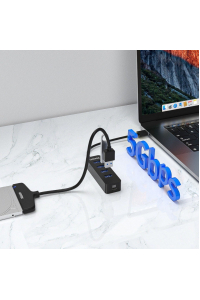 Obrázok pre UNITEK HUB USB-A 4X USB-A 3.1, AKTIVNÍ,10W, H1117A