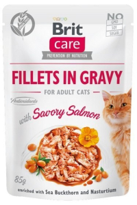 BRIT Care Fillets in Gravy lososové filety v omáčce - vlhké krmivo pro kočky - 85 g Obrázok pre BRIT Care Fillets in Gravy lososové filety v omáčce - vlhké krmivo pro kočky - 85 g