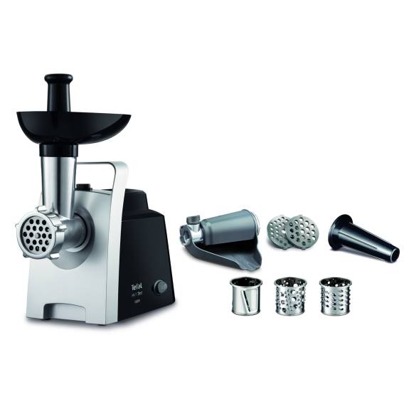 Obrázok pre Tefal HV1 NE1098 mlýnek na maso 1400 W Černá, Stříbrná