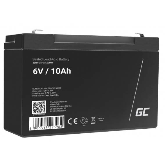 Obrázok pre Green Cell AGM16 baterie do UPS Olověná (VRLA) 6 V 10 Ah