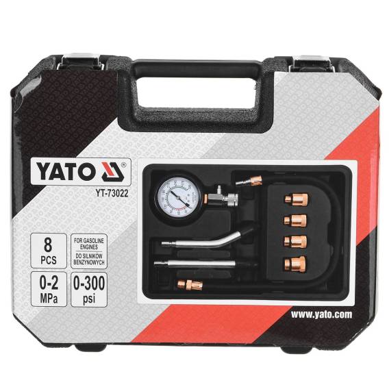 Obrázok pre MĚŘIČ KOMPRESE PRO BENZÍNOVÉ MOTORY 8 KS. YATO YT-73022
