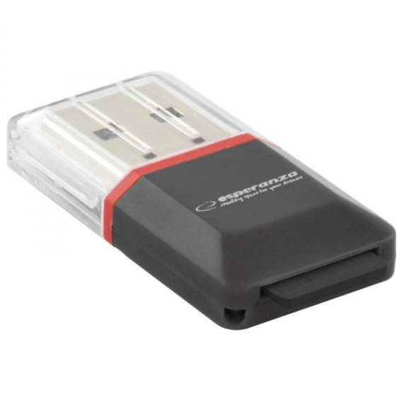 Obrázok pre Esperanza EA134K čtečka karet Černá, Stříbrná, Průhledná USB 2.0