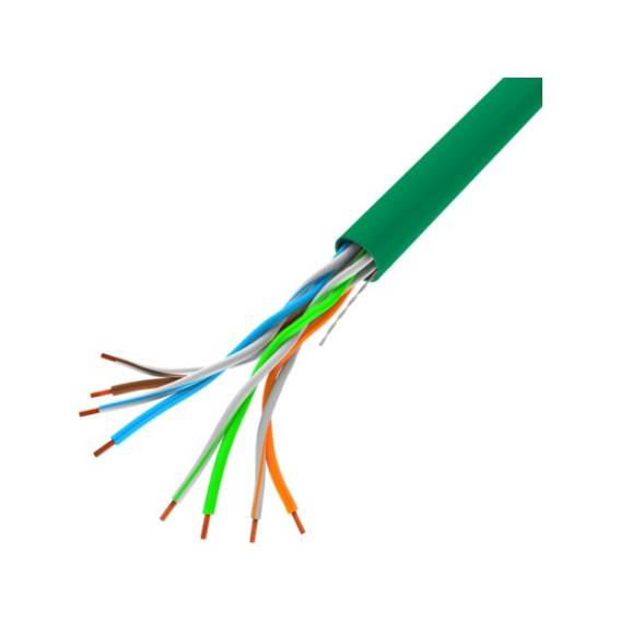 Obrázok pre LANBERG LAN UTP KABEL 100MB/S 305M DRÁT CCA ZELENÝ