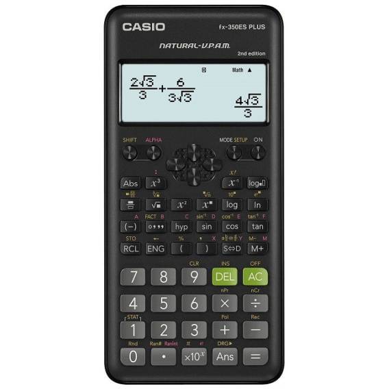 Obrázok pre VĚDECKÁ KALKULAČKA CASIO FX-350ESPLUS-2 ČERNÁ, 12MÍSTNÝ DISPLEJ