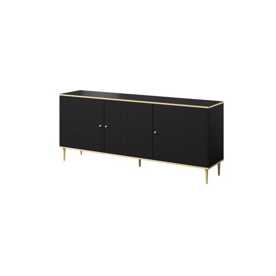 Obrázok pre Truhla GLAMOUR 180x40x75,5 cm černá matná + zlatá