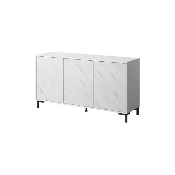 Obrázok pre 3D komoda MARMO 150x45x80,5 cm bílá mat/mramor bílá