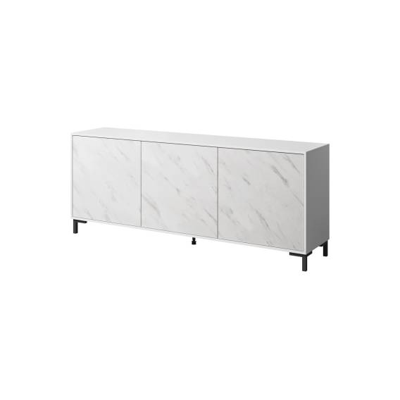 Obrázok pre 3D komoda MARMO 200x45x80,5 cm bílá mat/mramor bílá