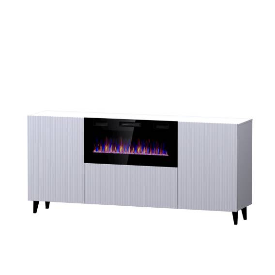 Obrázok pre Komoda PAFOS s elektrickým krbem 180x42x82 cm bílá matná