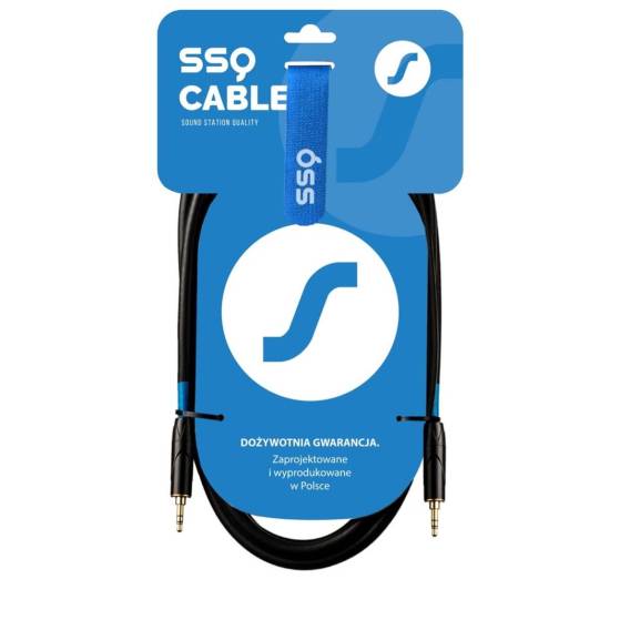 Obrázok pre SSQ MIMI2 SS-1425 Kabel Mini Jack Stereo 3,5 mm - Mini Jack Stereo 3,5 mm 2 m Černá