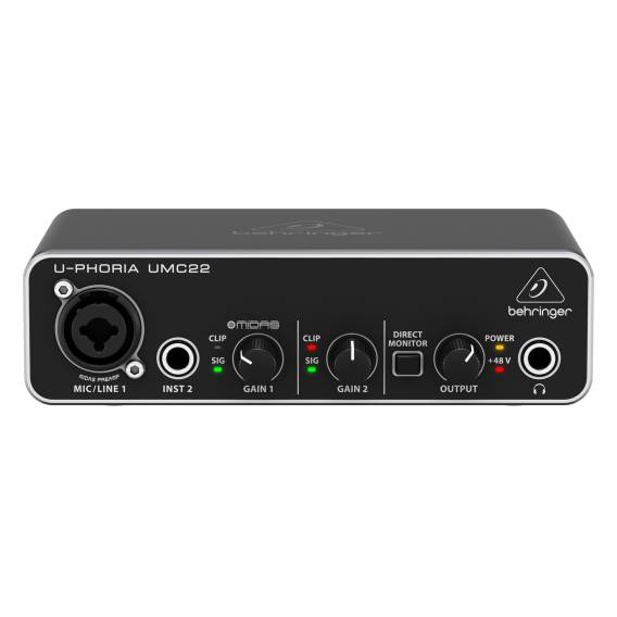 Obrázok pre Behringer UMC22 doplňkové hudební příslušenství Koncert/studio Předzesilovač