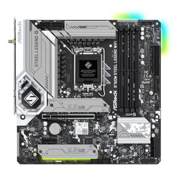 Obrázok pre Asrock B760M Steel Legend WiFi Intel B760 LGA 1700 Micro ATX