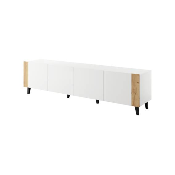 Obrázok pre RTV skříň FARO 200x42x52 bílá matná + dub craft