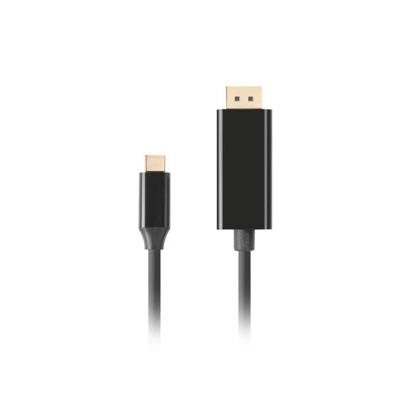 Obrázok pre Lanberg CA-CMDP-10CU-0030-BK adaptér k video kabelům 3 m USB typu C DisplayPort Černá