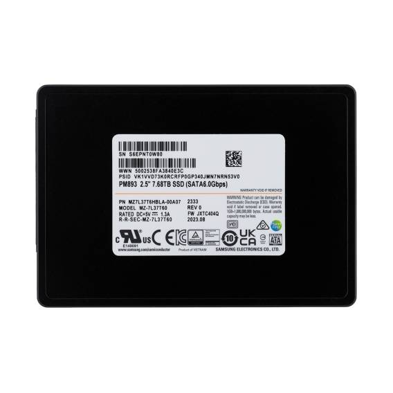 Obrázok pre SSD Samsung PM893 7.68TB SATA 2.5" MZ7L37T6HBLA-00A07 (DWPD 1)