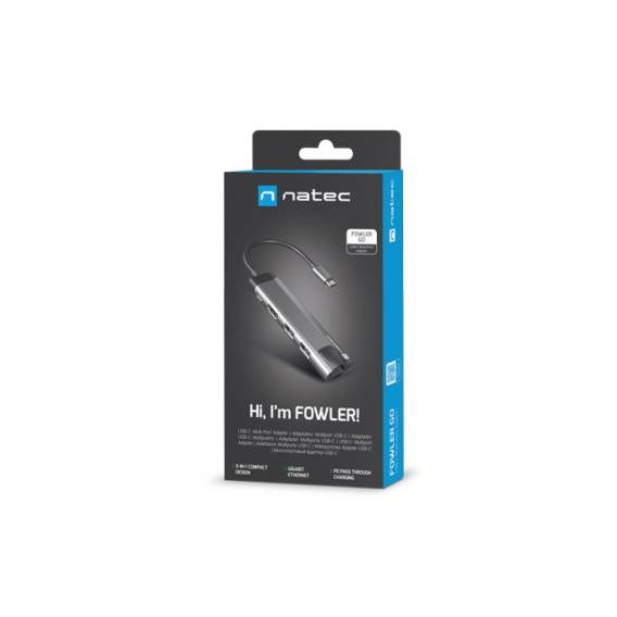 Obrázok pre NATEC MULTIPORT FOWLER GO USB-C -> HUB USB, HDMI