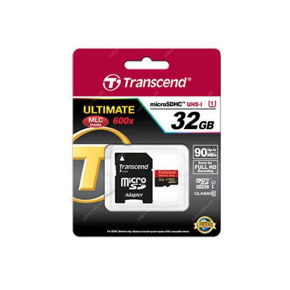 Obrázok pre Transcend microSDHC 32GB UHS-I U1 + adapter TS32GUSDHC10U1