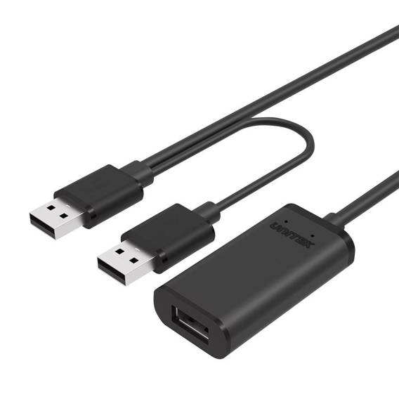 Obrázok pre UNITEK Y-278 USB kabel USB 2.0 10 m 2 x USB A USB A Černá