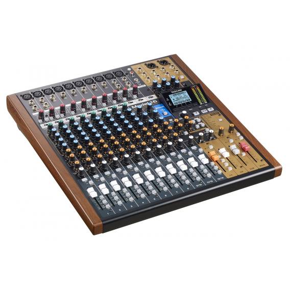Obrázok pre Tascam MODEL 16 audio mixér 16 kanály/kanálů 20 - 30000 Hz Černá, Zlato, Dřevo