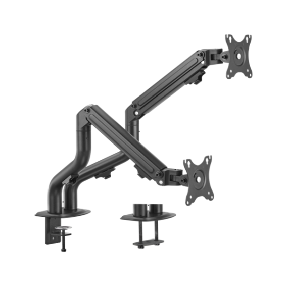 Obrázok pre Gembird MA-DA2-02 Nastavitelný stůl 2-displej montážní rameno (sklopné), 17”-32”, do 8 kg