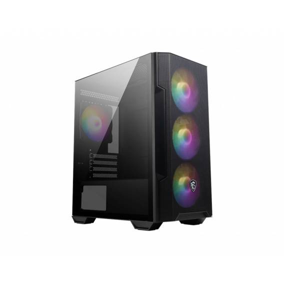 Obrázok pre MSI MAG FORGE M100R počítačová skříň Micro Tower Černá, Průhledná