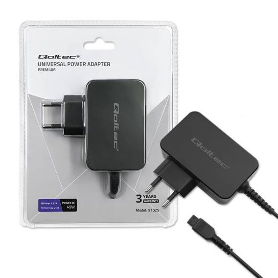 Obrázok pre Qoltec 51025 zdroj/transformátor Černá