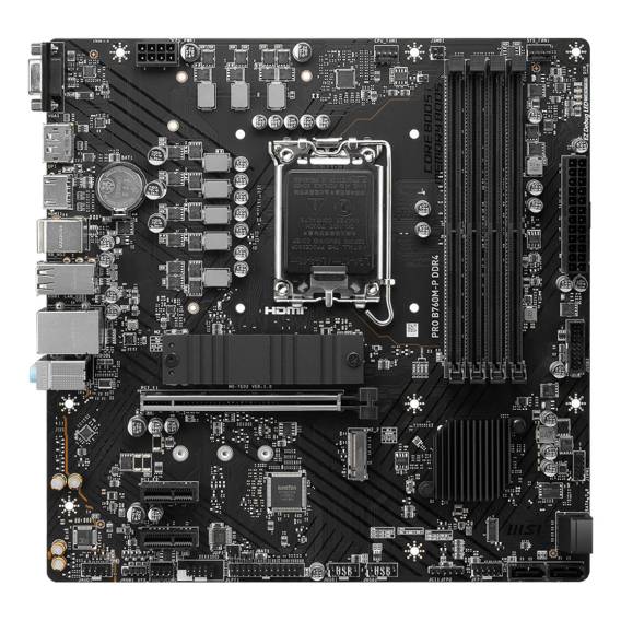 Obrázok pre MSI PRO B760M-P DDR4 základní deska Intel B760 LGA 1700 Micro ATX