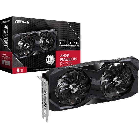 Obrázok pre Asrock Challenger 90-GA41ZZ-00UANF grafická karta AMD Radeon RX 7600 8 GB GDDR6