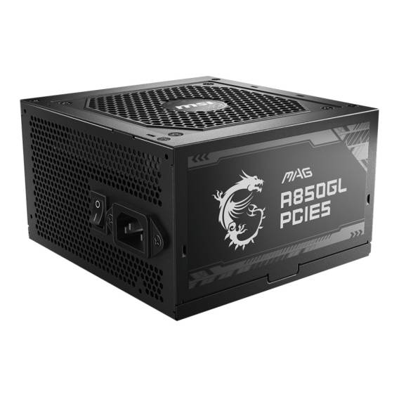 Obrázok pre MSI MAG A850GL PCIE5 napájecí zdroj 850 W 20+4 pin ATX ATX Černá