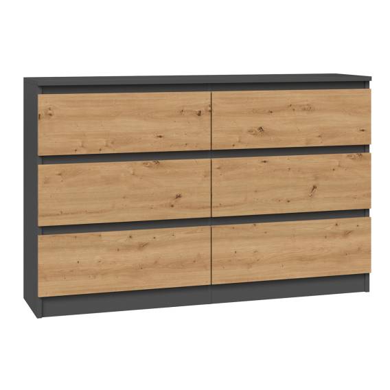 Obrázok pre Topeshop M6 120 ANTRACYT/ART komoda