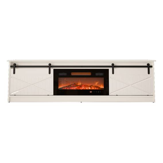 Obrázok pre RTV GRANERO + krbová skříň 200x56,7x35 bílá/lesklá bílá