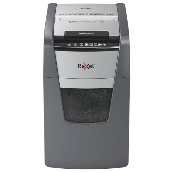 Obrázok pre Rexel Optimum AutoFeed+ 130X skartovačka Příčné skartování 55 dB 22 cm Černá, Stříbrná