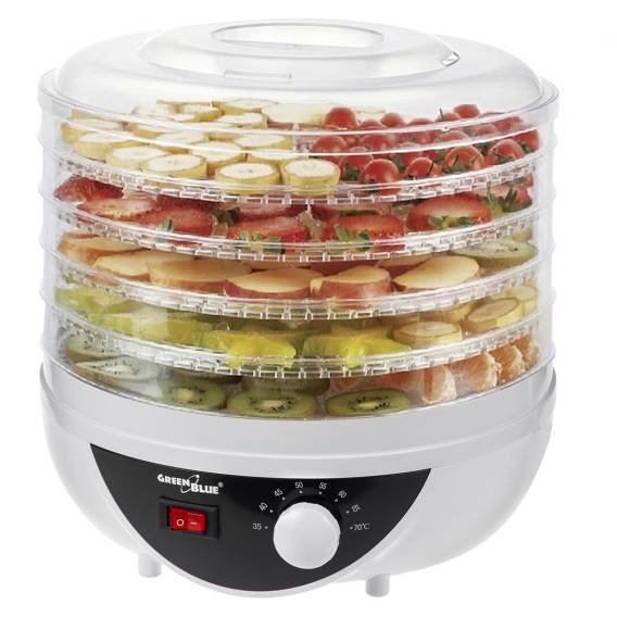 Obrázok pre GreenBlue sušička hub, zeleniny a ovoce, 250W, extra tichá, 5 sít, GB195