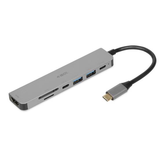 Obrázok pre iBox IUH3SL4K rozbočovač rozhraní USB typu C 5000 Mbit/s Stříbrná