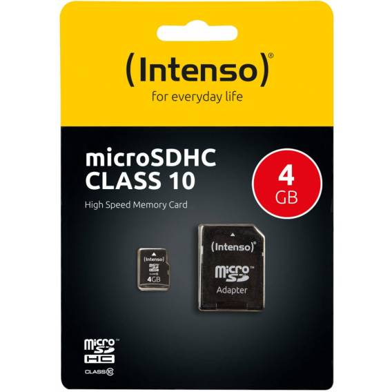 Obrázok pre Pamäťová karta INTENSO 3413450 (4 GB; trieda 10; adaptér)