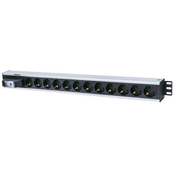 Obrázok pre Intellinet 711449 napěťová distribuční jednotka (PDU) 12 AC zásuvky / AC zásuvek Černá, Šedá