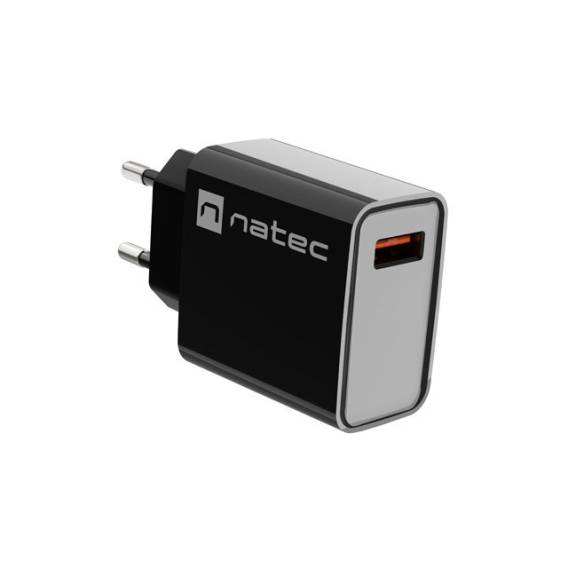 Obrázok pre SÍŤOVÁ NABÍJEČKA NATEC RIBERA USB-A 18W ČERNÁ