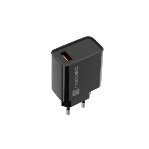 Obrázok pre SÍŤOVÁ NABÍJEČKA NATEC RIBERA USB-A 18W ČERNÁ