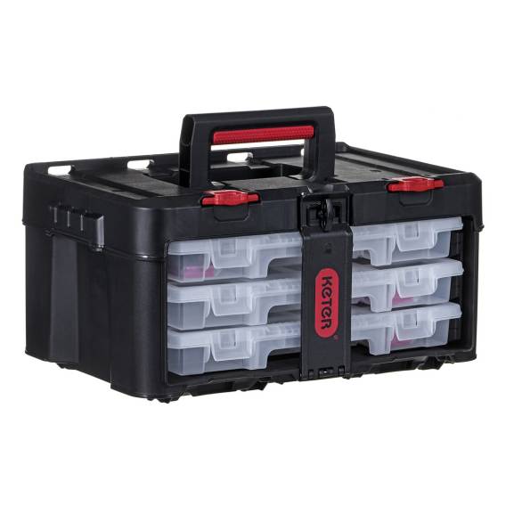 Obrázok pre Box na nářadí KETER Stack'N'Roll (17210831/253380) s 3 organizéry Černá