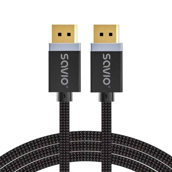 Obrázok pre SAVIO DISPLAYPORT (M) - KABEL DISPLAYPORT (M), V1.4, 3 m, CL-176