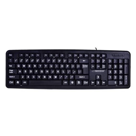Obrázok pre Esperanza EK129 USB QWERTY klávesnice britská angličtina černá