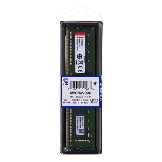 Obrázok pre Kingston Technology KVR32N22S6/8 paměťový modul 8 GB 1 x 8 GB DDR4 3200 MHz