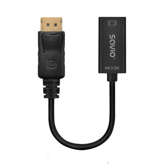 Obrázok pre Adaptér Savio DisplayPort (M) v1.2 - HDMI A (F) v1.4, 4K, AK-62