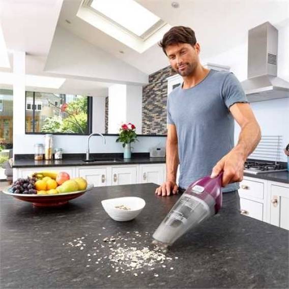 Obrázok pre Black & Decker NVC115W ruční vysavač Šedá, Purpurová Bezsáčkové