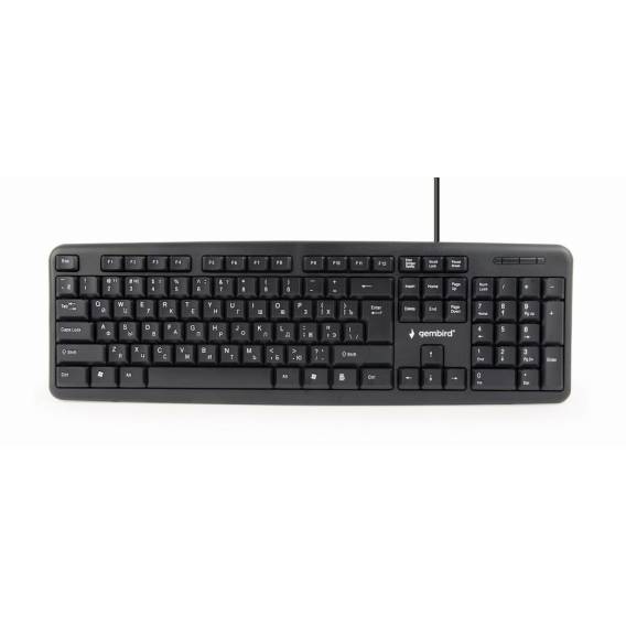 Obrázok pre Gembird KB-U-103-RU klávesnice Kancelář USB QWERTY Anglický, Ruský Černá