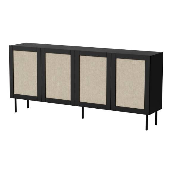 Obrázok pre JUTA 4D komoda 4D 200x39,5x90 černá + linol calabria