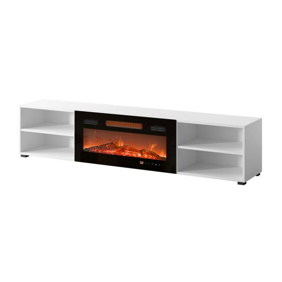 Obrázok pre RTV skříň POLO 180x33x39 bílá + krb černá