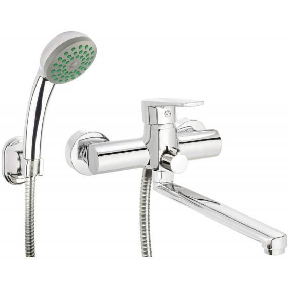 Obrázok pre Wall-mounted washbasin and bath mixer with shower set