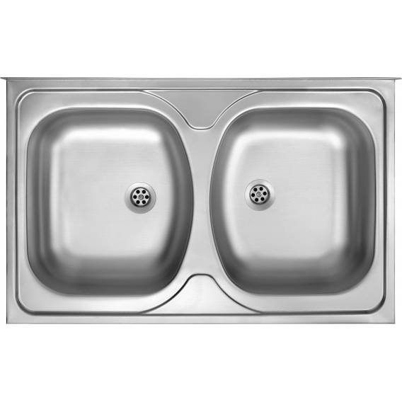 Obrázok pre 2-bowl steel sink - overlay